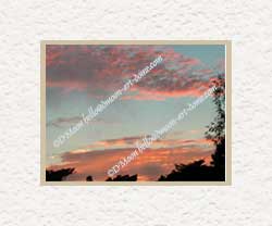 sunset glowing