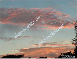 sunset glowing